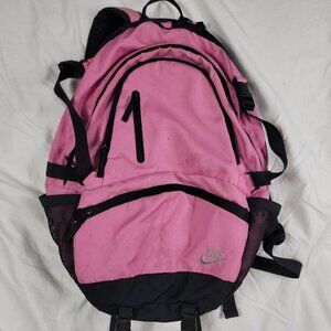 Nike Pink Black Backpack School College Camping Hiking Travel Storage